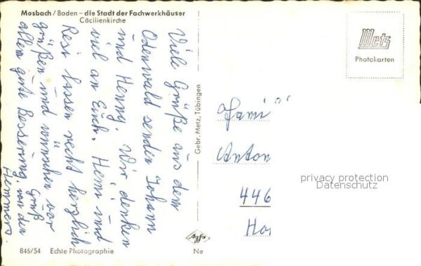 Mosbach Baden Cäcilienkirche Stadt der Fachwerkhäuser – Bild 2