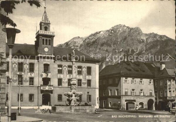 Bad Reichenhall Marktplatz Brunnen Staufen Chiemgauer A