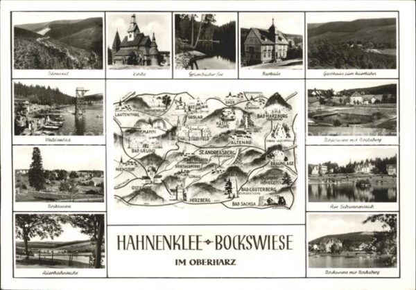 Hahnenklee-Bockswiese Harz Bärental Kirche See Rathaus Gasthaus Bo