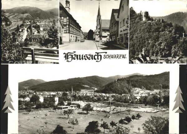 Hausach Panorama Schwarzwald Hauptstrasse Burgr