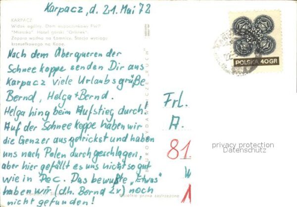 Karpacz Gesamtansicht Ferienhaus Waldpartie Bah – Bild 2