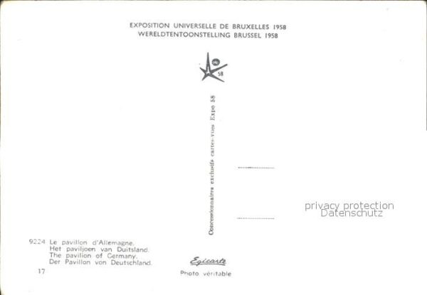 Bruxelles Bruessel Pavillon d_Allemagne Exposition Univers – Bild 2