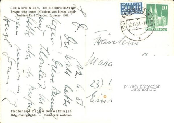 Schwetzingen Schlosstheater 18. Jhdt. Nikolaus von P – Bild 2