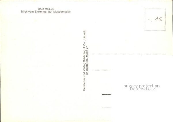 Bad Melle Osnabrueck Blick vom Ehrenmal auf Museumsdorf – Bild 2