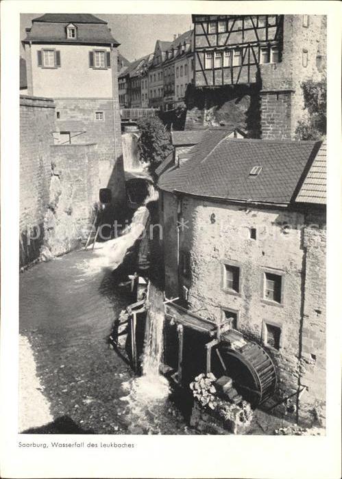 Saarburg Saar Wasserfall des Leukbaches Wasserrad