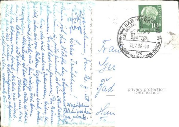 Bad Mergentheim Gesamtansicht Schloss Kurhaus Marktplat – Bild 2