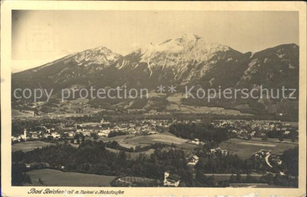 Bad Reichenhall Panorama mit Zwiesel und Hochstaufen Ch