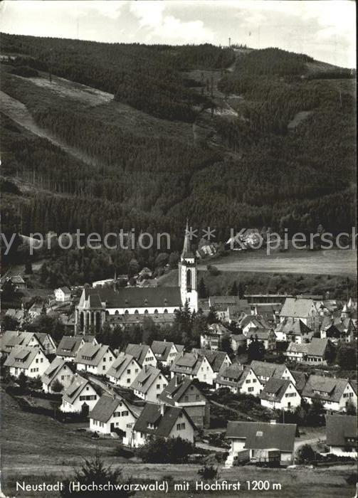 Neustadt Titisee Ortsansicht mit Kirche Hochfirst