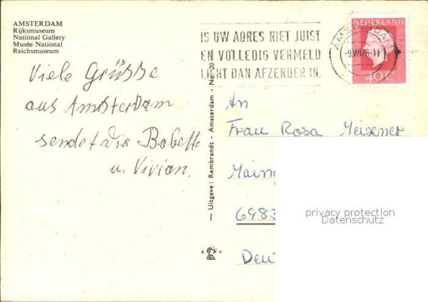Amsterdam Niederlande Rijksmuseum Reichsmuseum – Bild 2