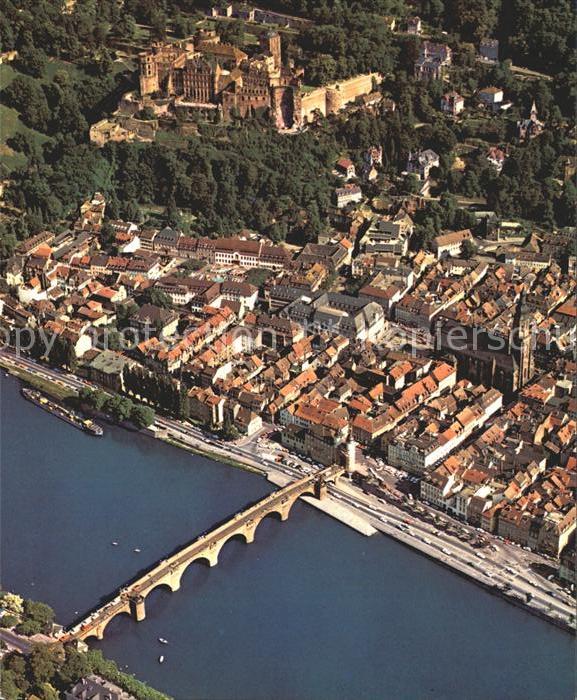 Heidelberg Neckar Schloss Alte Brücke Heiliggeist Flieger