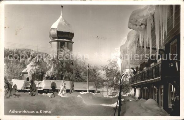 Hinterzarten Adlerwirtshaus mit Kirche