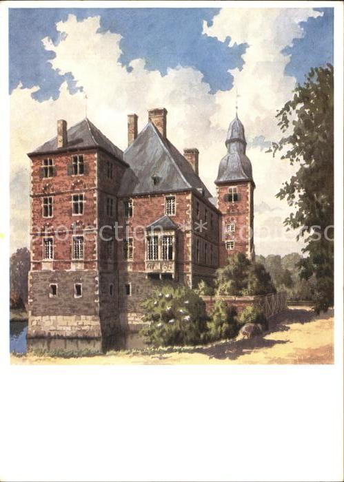 Westfalen Region Wasserburg Haus Nehlen Künstlerkarte C.