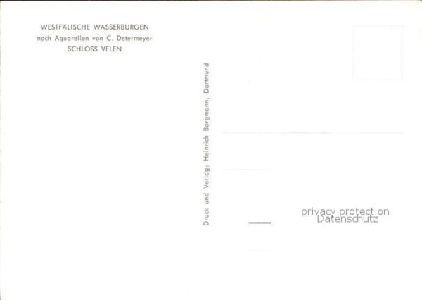 Westfalen Region Wasserburg Schloss Velen Künstlerkarte – Bild 2