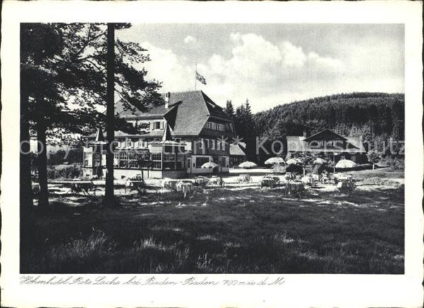 Forbach Baden Höhenhotel Rote Lache