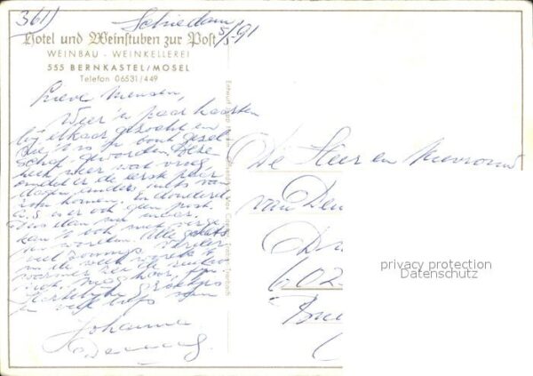 Bernkastel-Kues Hotel und Weinstuben zur Post Künstlerk – Bild 2