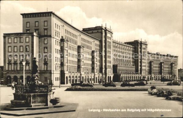 Leipzig Rossplatz mit Mägdebrunnen