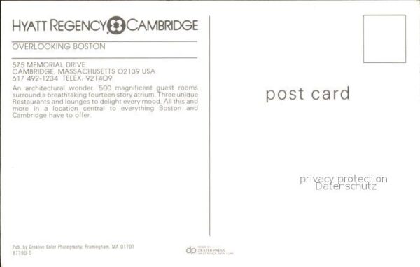 Cambridge Massachusetts Hyatt Regency Cambridge – Bild 2