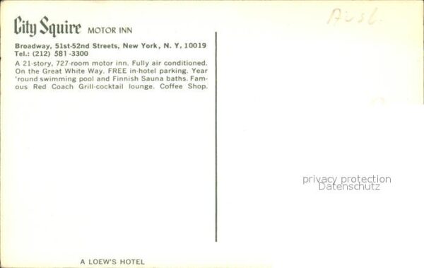 New York City City Squire Motor Inn – Bild 2