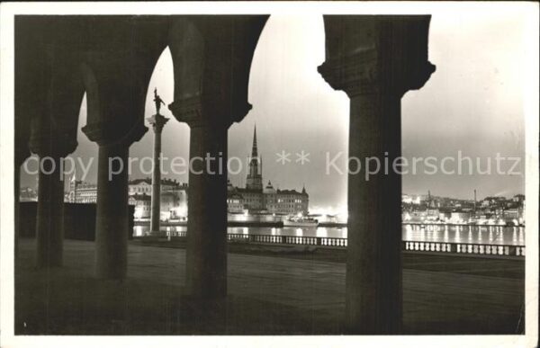 Stockholm Riddarholmen och Söder fran Stadshusets