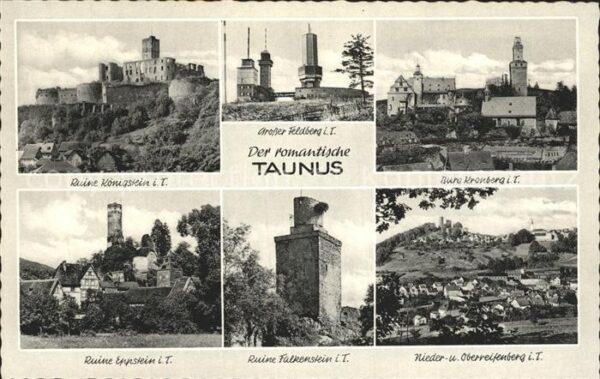 Taunus Region Ruine Königstein Gr Feldberg Burg Kronb