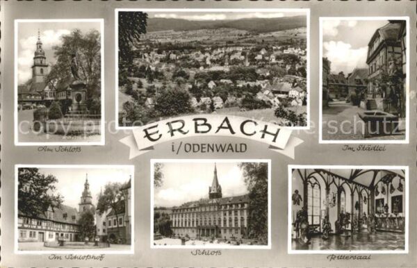 Erbach Odenwald Schloss Gesamtansicht Im Städtel Schlos