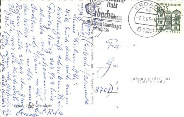 Erbach Odenwald Schloss Gesamtansicht Im Städtel Schlos – Bild 2