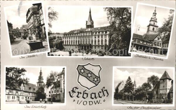 Erbach Odenwald Im Städtel Schloss Rathaus Kirche Schlo