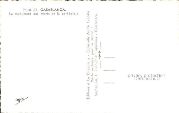 Casablanca Le monument aux Morts et la cathedrale – Bild 2