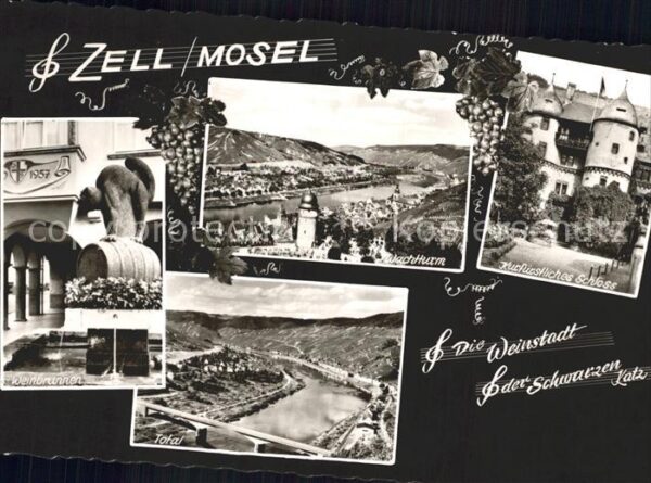 Zell Mosel Weinbrunnen Wachtturm Kurfürstl Schloss