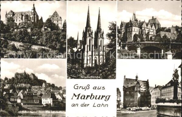 Marburg Lahn Schloss Elisabethkirche Universität Lah
