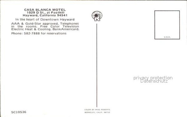 Hayward California Casa Blanca Motel – Bild 2