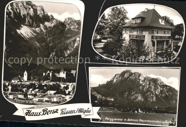Fuessen Allgaeu Total Haus Benz Forggensee mit Schloss
