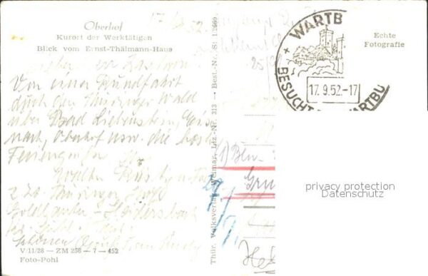Oberhof Thueringen Blick vom Ernst Thälmann Haus – Bild 2