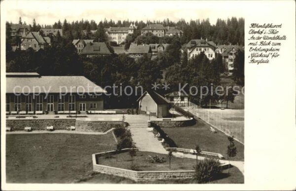 Oberhof Thueringen Wandelhalle mit Erholungsheim Glückauf