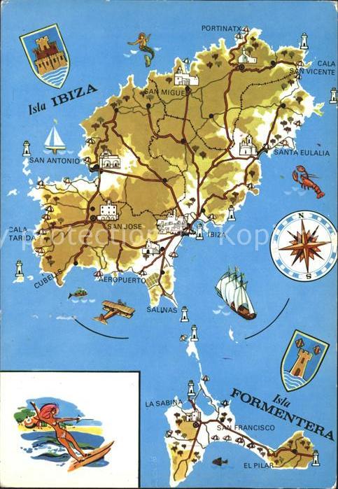 Formentera Isla Ibiza Übersichtskarte
