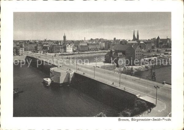 Bremen Stadtblick mit Bürgermeister Smidt Brüc
