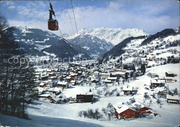 Schruns Vorarlberg Panorama mit Hochjochbahn