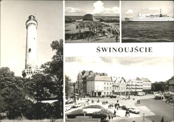 Swinoujscie Swinemuende Latarnia morska Plac Wolnosci Muszla ko
