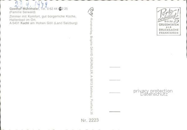 Kuchl Gasthof Mühlthaler – Bild 2