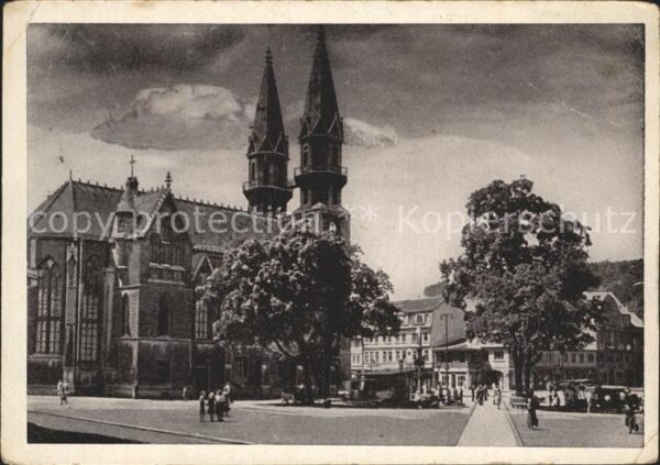 Meiningen Thueringen Platz der Republik Kirche