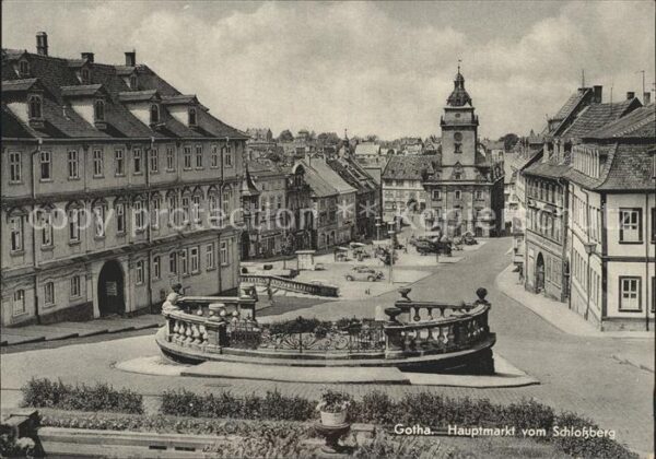 Gotha Thueringen Hauptmarkt vom Schlossberg