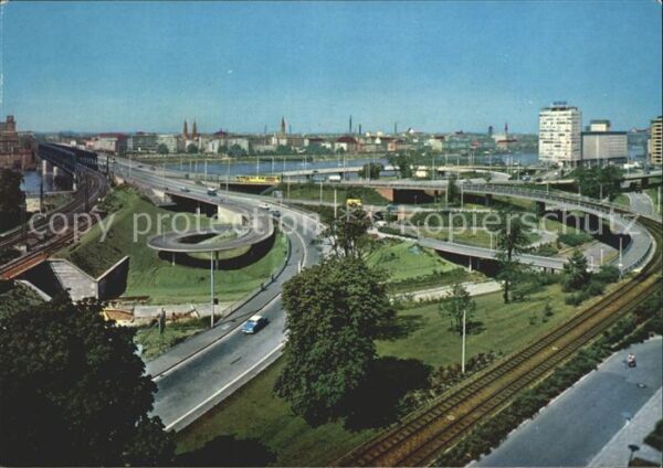 Mannheim Rheinbrückenauffahrt Eisenbahn