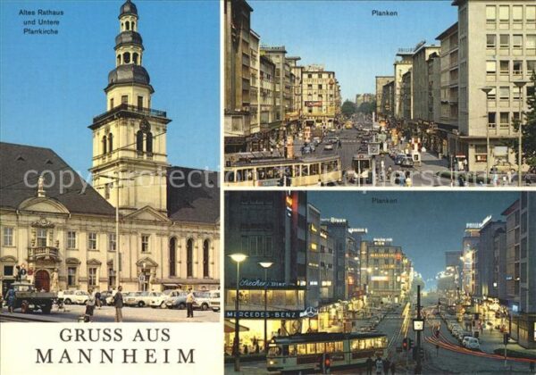 Mannheim Altes Rathaus Planken Strassenbahn