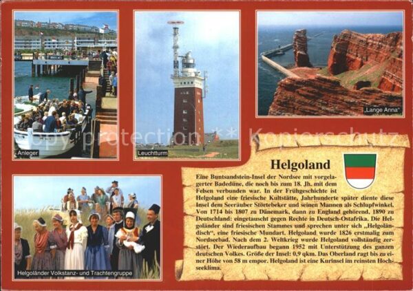Helgoland Anleger Leuchtturm Volkstanz Trachtengr