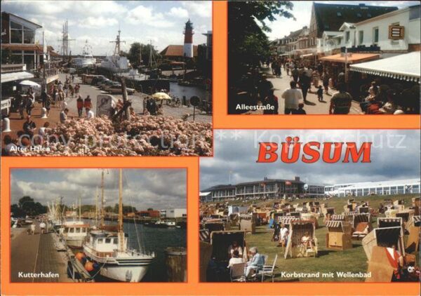Buesum Nordseebad Alter Hafen Alleestrasse Korbstrand Wel