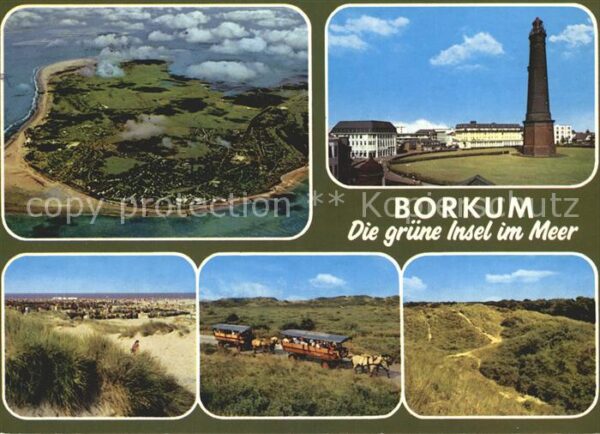 Borkum Fliegeaufnahme Leuchtturm Pferde Planwa