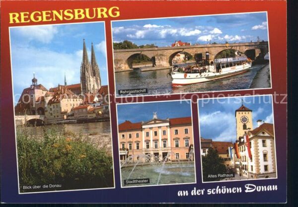 Regensburg Donau Fahrgastschiff Stadttheater Ratha