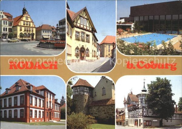 Rodach Coburg Rathaus Marktplatz Jagdschloss Schwimmb