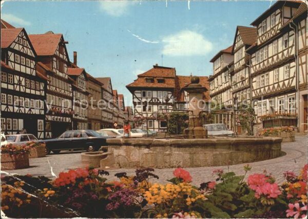 Allendorf Bad Sooden Marktplatz Brunnen Fachwerkhäuser