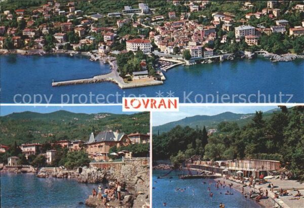 Lovran Küste Strand Fliegeraufnahme